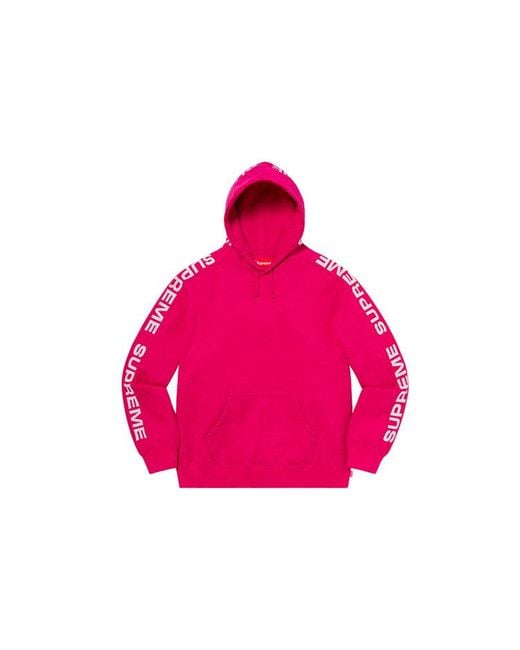Supreme Purple Metallic Rib Hooded Sweatshirt for men
