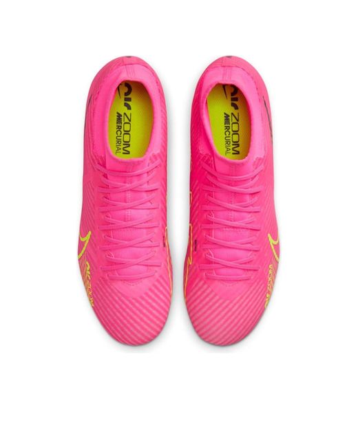Nike Pink Mercurial Superfly 9 Academy Ag Blast Volt' for men