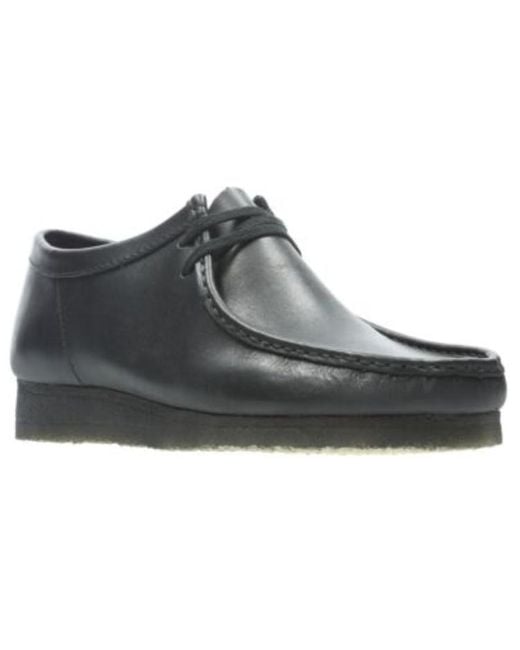 Clarks Black Wallabee Boots Leather' for men