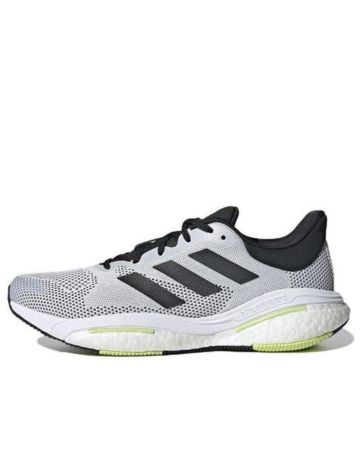 Adidas White Solarglide 5 Pulse Lime' for men