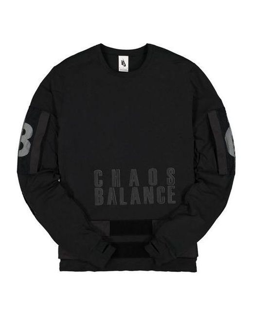 Nike Black Printing Splicing Sports Round Neck Pullover for men