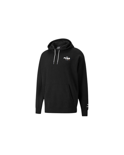 PUMA Black Club Graphic Living Series Funny Printing Knit Sports for men