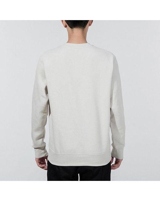 Nike White Logo Casual Sports Round Neck Pullover for men
