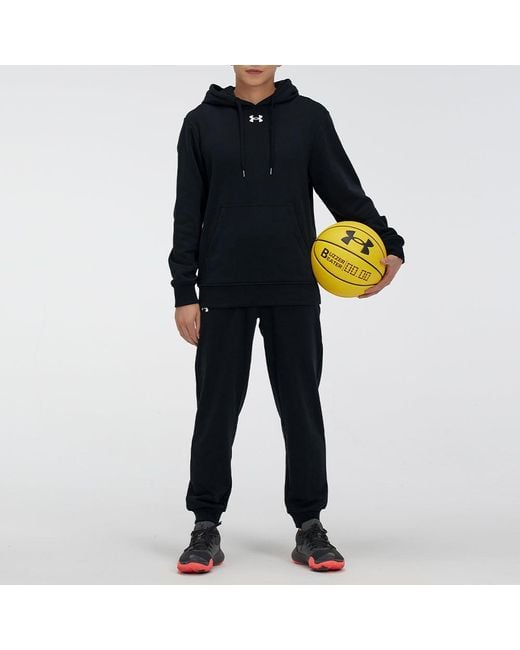 Under Armour Black Hustle Fleece Hoodie for men