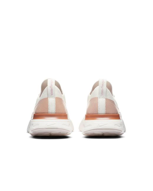 Nike White (Wmns) React Infinity Run Flyknit 'Sail Metallic Copper'