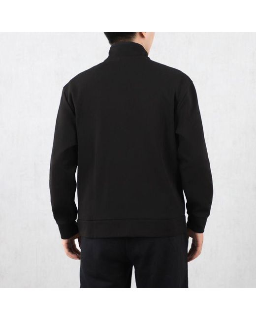PUMA Black Athleisure Casual Sports Stand Collar Knit Jacket for men