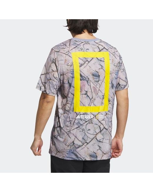 Adidas Gray X National Geographic Tencel Short Sleeve Tee for men