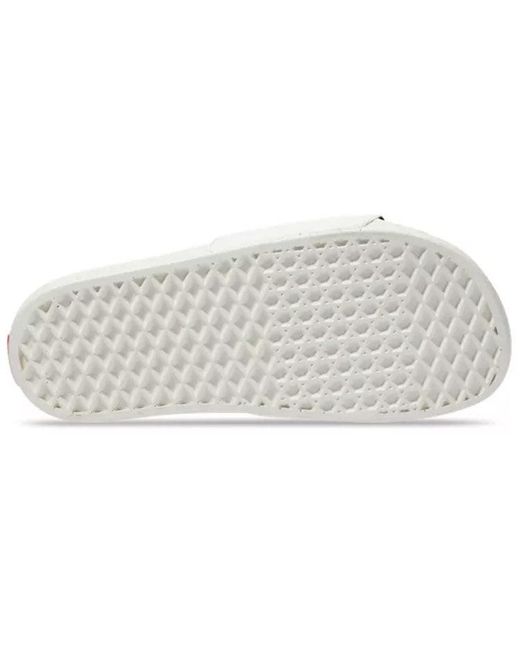 Vans White Slide-On Slippers for men