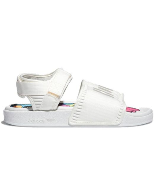 Adidas White X Pharrell Adilette 2.0 Sandal 'Cream' for men