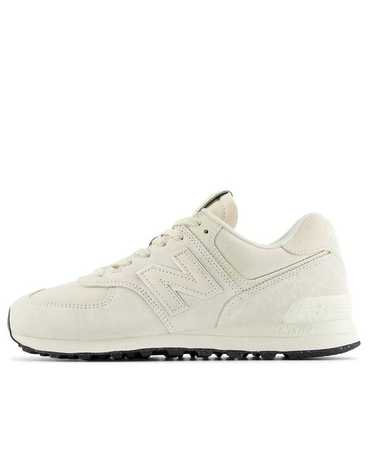 New Balance White 574 'Cream' for men