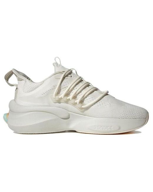 Adidas White Alphaboost V1 Shoes Aqua' for men