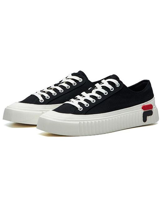 Fila Black Gear Canvas Shoes for men