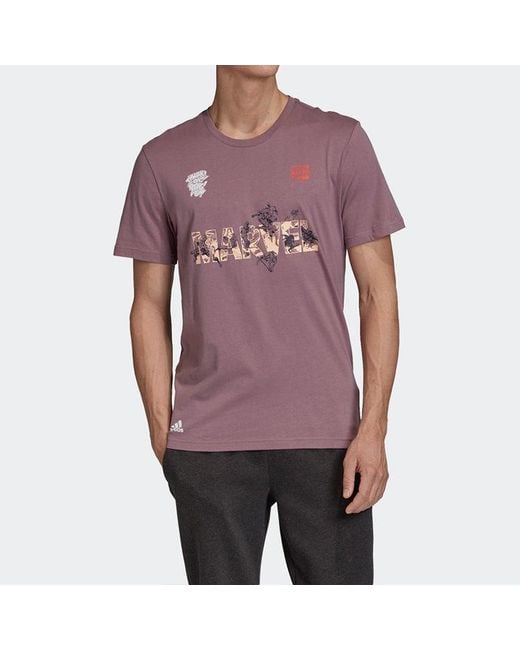 Adidas Purple X Marvel Universe Short Sleeve for men