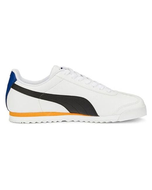 Puma roma white mens hot sale