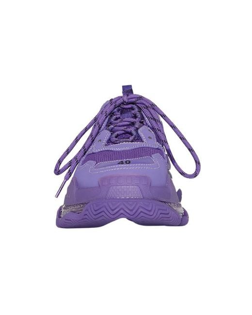 Balenciaga Purple (Wmns) Triple S Sneakers 'Clear Sole'