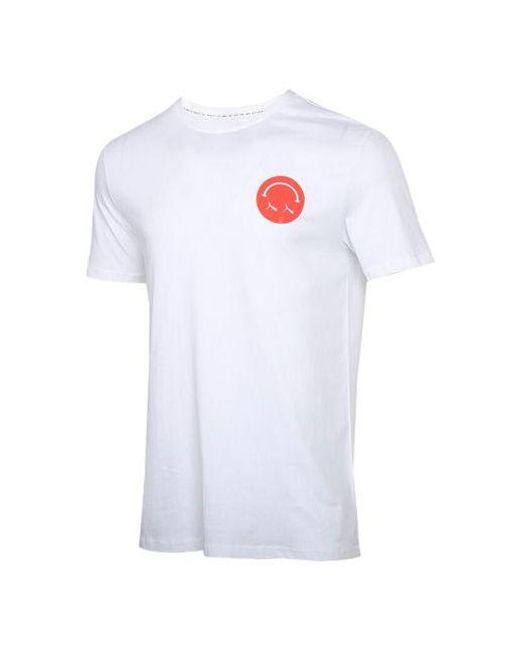 PUMA White Sports Gym Round Neck Short Sleeve for men
