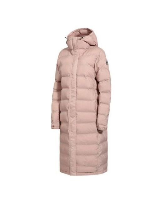 Adidas Pink (Wmns) Helionic Long Down Jacket Asia Sizing