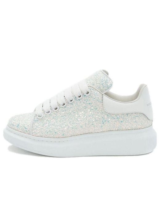 McQueen White (Wmns) Oversized Glitter Sneaker