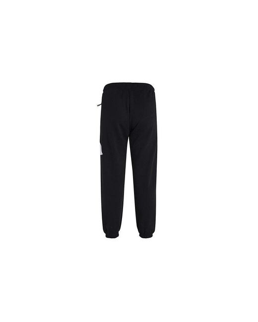 Adidas Blue Fi Pant 3B Logo Print Ankle Banded Knit Pants for men