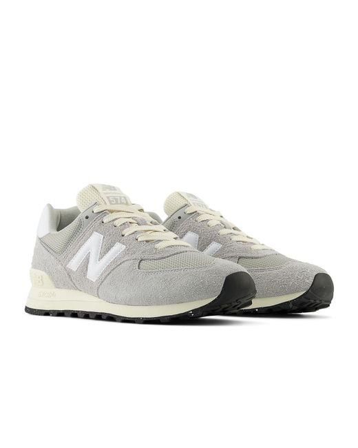 New Balance White 574 'Concrete Angora' for men
