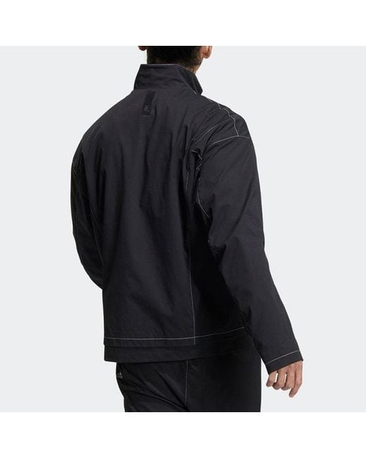Adidas Blue Martial Arts Series Stand Collar Sports Jacket Long Sleeves Autumn for men