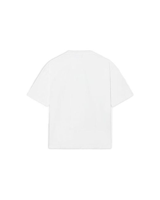 Balenciaga White Varsity Logo T-shirt Medium Fit for men