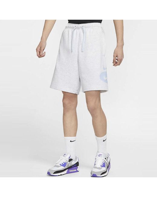 Nike White Sportswear Logo Loose Lacing Casual Shorts for men
