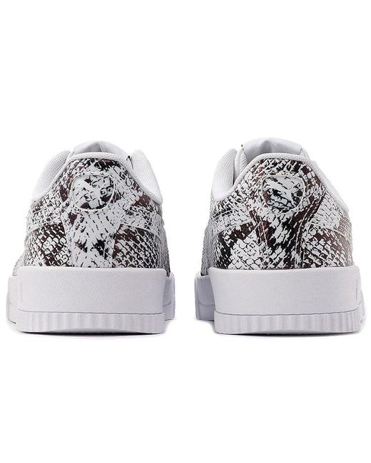 PUMA White (Wmns) Carina Reptile Casual Shoes For