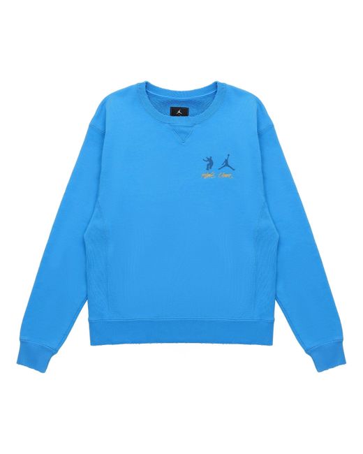 Nike Blue X Union Crossover Ss22 Logo Solid Color Sleeve Sports Round Neck Asia Edition for men