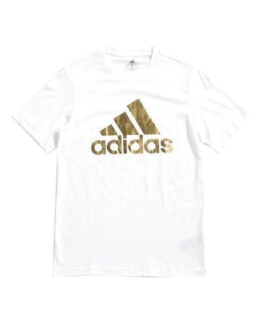 Adidas White 8-Bit Foil Grfx Printed Short Sleeve Tee for men