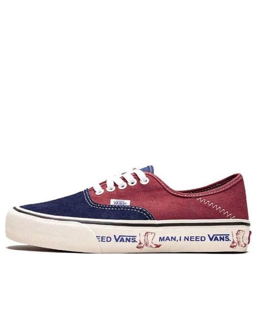Vans Red Authentic Sf I Need for men
