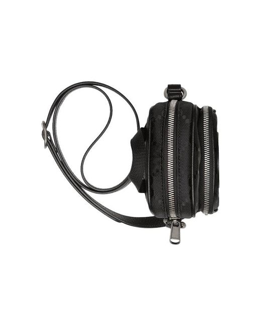 Gucci Black Off The Grid Otg Environmental Friendly Series Logo Leather Logo Nylon Handbag Mini for men