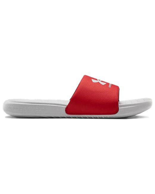 Under Armour Red Ansa Fixed Slide 'Halo' for men