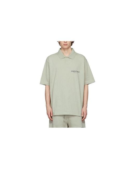 Fear Of God Green Fw21 Ssense Polo Shirt 'Concrete' for men