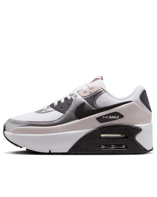 Nike White (Wmns) Air Max 90 Lv8 Metallic'