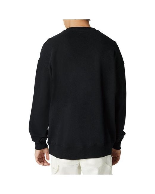 Converse Black Alphabet Logo Printing Round Neck Pullover for men