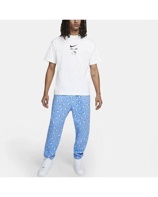Nike White X Hello Kitty Crossover Ss22 Funny Alphabet Cartoon Printing Short Sleeve for men