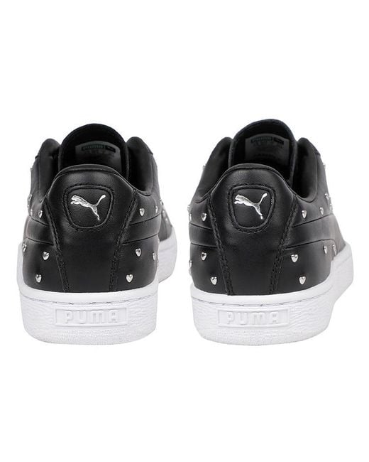 PUMA Black (Wmns) Basket Studs