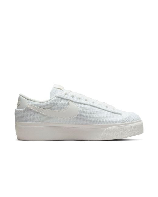 Nike White (Wmns) Blazer Low Platform Essential 'Summit Woven'
