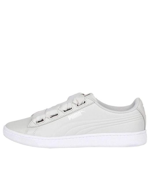PUMA White (Wmns) Vikky V2 Ribbon Core 'Simplified Comfort Low-Top Casual'