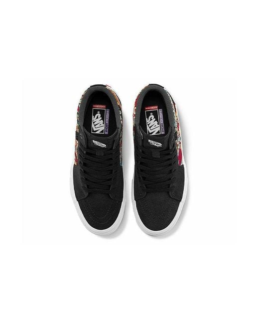 Vans Black Skate Sk8-Hi 'Paisley' for men