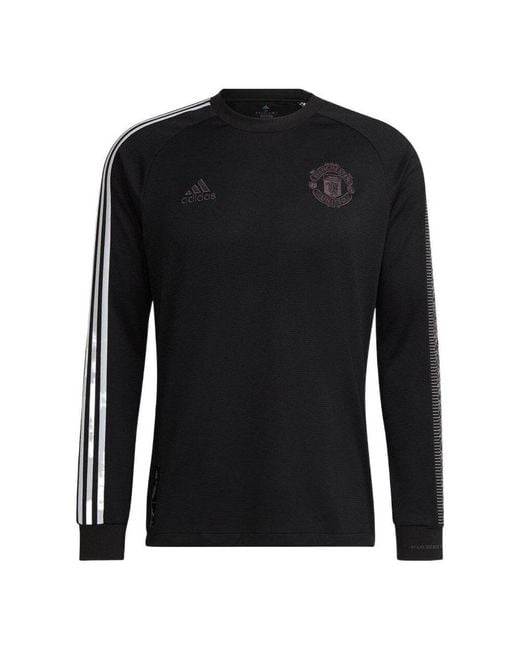 Adidas Black Stripe Round Neck Long Sleeves T-Shirt for men
