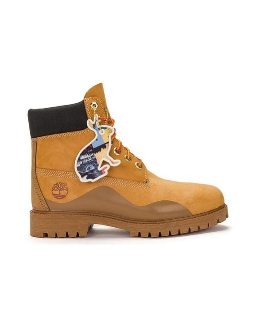 Timberland Brown Heritage 6 Inch Waterproof Boot 'Wheat Nubuck With' for men