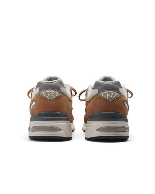 New Balance Made In Uk 991v2 Nostalgic Sepia In Brown/grey Suede/mesh for men