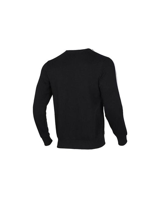 Adidas Black E 3S Crew Fl Round-Neck Sweater for men