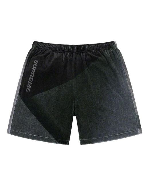 Supreme Black Geo Velour Shorts for men