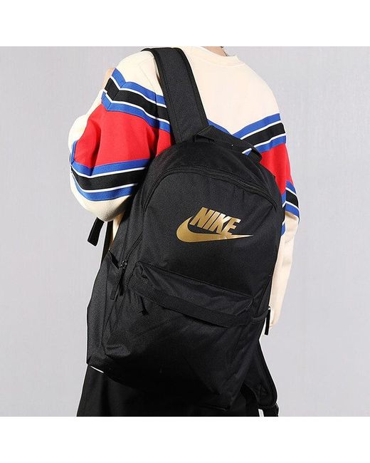 Nike Black Heritage 2.0 Backpack Metallic'