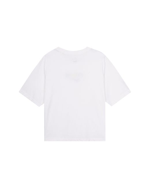 Nike White (Wmns) Dri-Fit Boxy Embroidery Logo Short Sleeve