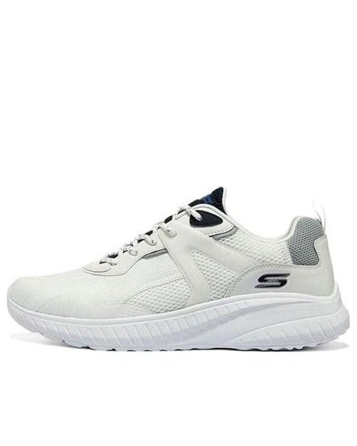 Skechers White Bobs Squad Chaos Shoes for men