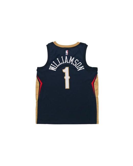 Nike Blue Nba Zion Williamson Basketball Sports Jersey Sw Fan Edition New Orleans Pelicans 1 Dark for men